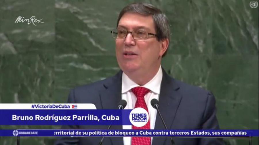 Bruno Rodríguez: Cuba ha sido víctima del sistema de sanciones más injusto, severo y prolongado que se ha aplicado contra país alguno