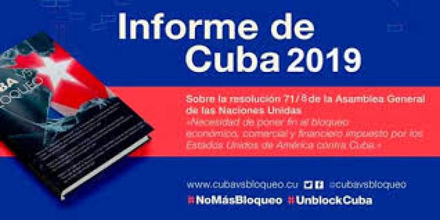En ONU se expondrá por vigésimoctava ocasión la Resolución 73/8 «Necesidad de poner fin al bloqueo económico, comercial y financiero impuesto por los Estados Unidos de América contra Cuba»