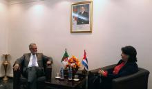 Alto dirigente de la Agrupación Nacional para la Democrática recibe a Embajadora cubana Alto dirigente de la Agrupación Nacional para la Democrática recibe a Embajadora cubana
