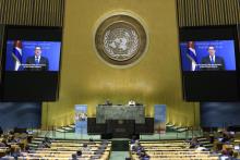 Intervención del Ministro de Relaciones Exteriores de Cuba, Bruno Rodríguez Parrilla, en la Reunión de Alto Nivel de la AGNU para conmemorar el 75º aniversario de las Naciones Unidas