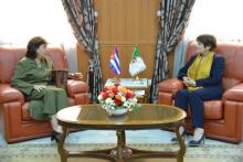 Ministra de Educación de Argelia recibe a Embajadora Cubana