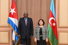 La presidenta del Milli Majlis Sahiba Gafarova