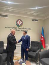 Embajador cubano sostiene encuentro con Viceministro de Exteriores de Azerbaiyán.