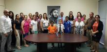 Diplomats and Cuban health and education professionals in The Bahamas pay tribute to the Commander in Chief.