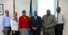 Ambassador of Cuba exchanges with the Minister of State for Grand Bahama during her visit to the territory