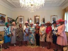 Government General of the Bahamas greets the Cuban Ambassador during the Easter Tea Party