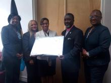 Permanent Secretary of Legal Affairs of The Bahamas receives the Cuban Ambassador