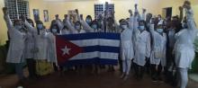 Representantes de la Brigada Medica Henry Reeve en Barbados.