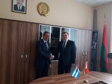 Presidente del Comité Estatal de Ciencia y Tecnología de Belarús recibe al Embajador de Cuba