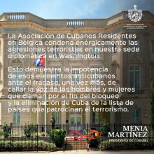 Cubanos y latinoamericanos en Bélgica condenan atentado en Washington