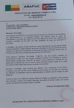La Asociación de Benineses Formados en Cuba prosigue su campaña contra el bloqueo y contra la inclusión de Cuba en la lista de países que apoyan el terrorismo.