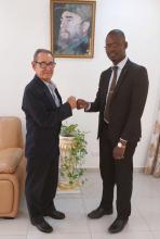 Encargado de Negocios de Cuba en Benin se reúne con el Jefe de la Oficina de Enlace del Ministerio de Relaciones Exteriores de Togo.