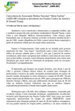 Carta-aberta da Associação Médica Nacional “Maíra Fachini” (AMN-MF) dirigida ao presidente dos Estados Unidos da America Sr Donald Trump.  