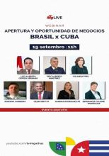 Live evento "Abertura e Oportunidades de Negócios Brasil - Cuba"Brasília, 27 de setembro de 2023. – Com a participação de diversos analistas e sob a organização do portal jurídico "Migalhas" foi realizado o evento ao vivo "Abertura e Oportunidades de Negócios Brasil – Cuba". O cônsul de Cuba em São Paulo, Luis Cepeda, aproximou os participantes da questão do comércio e investimento na ilha. Enquanto isso, o analista Adriano Carneiro, forneceu elementos concretos e a partir da perspetiva brasileira sobre a 