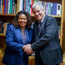 Ministra de Cultura recibe al Embajador de Cuba