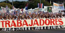 Retos de la clase obrera cubana: más producción y mejores servicios.