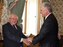 Recibió Michael Higgins, Presidente de Irlanda, a Díaz-Canel.