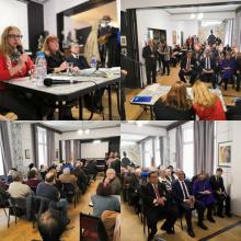 Colectivo de la Embajada de Cuba en Bulgaria acompa a la Embajadora de ese hermano país en Sofía, compañera Orietta Caproni y a sus compañeros de la Embajada bolivariana, en una Conferencia de Prensa ofrecida bajo el tema "Venezuela: las noticias falsas".