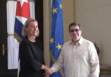 Recibe Canciller cubano a la Alta Representante de la Unión Europea para Asuntos Exteriores