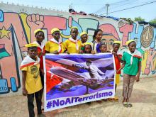 Rendent hommage au Burkina Faso à Thomas Sankara et Ernesto Che Guevara.