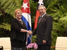VISITA DE BACHELET A CUBA