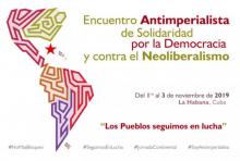 Encuentro Antimperialista de Solidaridad, por la Democracia y contra el Neoliberalismo.