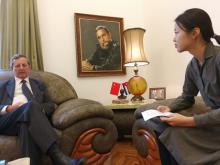 Amplia repercusión de entrevista ofrecida por embajador cubano en China sobre bloqueo de los Estados Unidos contra Cuba.