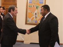 Entrega de cartas credenciales al Presidente de Chipre