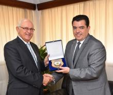 THE MINISTER OF DEFENCE OF CYPRUS RECEIVES THE AMBASSADOR OF CUBA