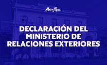 Declaración del MINREX