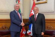 Díaz-Canel y López Obrador. Foto: Twitter/ @DiazCanelB