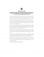 Pronunciamiento del Frente Amplio de la Asamblea Legislativa de Costa Rica.