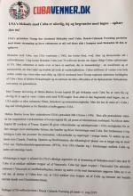 Amigos de Cuba en Dinamarca condenan aplicación del Título III de la ley Helms-Burton