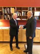 President of the Danish Parliament receives the Ambassador of Cuba.