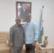 Ministro yibutiano de Presupuesto recibe al embajador cubano