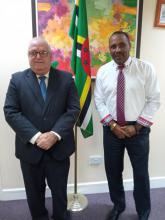 Foreign Minister of Dominica reaffirms his condemnation of the US government blockade against Cuba