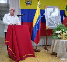 Participa Embajador de Cuba en Dominica en homenaje al Comandante Hugo Rafael Chavez Frias