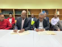 Firma Carta de Intención Dominica - Cuba para cooperación técnica en Agricultura y Pesca La firma se llevó a cabo en la Sala de Conferencias del Ministerio de Hacienda