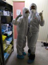 Members of the Cuban Brigade of Health Collaborators in Dominica attend cases of patients with COVID - 19.