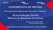 Presentará Cuba informe sobre afectaciones del bloqueo de Estados Unidos.
