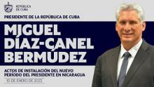 Arribó Presidente Díaz-Canel a Nicaragua para participar en la instalación del nuevo período del Presidente electo