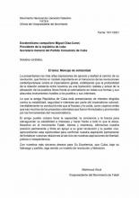 Mensaje del Vice presidente de Fatah