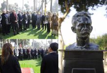 Momentos del homenaje a Martí.