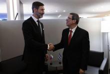 Canciller de Cuba Bruno Rodríguez Parrilla, sostiene encuentro con Juraj Blanár, Ministro de Asuntos Exteriores y Europeos de Eslovaquia.