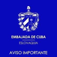 Nota Informativa de la Embajada de Cuba en Eslovaquia