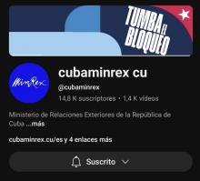Denuncia Ministerio de Relaciones Exteriores de Cuba vulneración de su canal oficial en la plataforma YouTube.