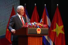 Discurso pronunciado por Miguel Mario Díaz-Canel Bermúdez, Primer Secretario del Comité Central del Partido Comunista de Cuba y Presidente de la República, con motivo del Aniversario 65 de las relaciones bilaterales entre Cuba y Vietnam, en el teatro Ho Guom, Hanói, Vietnam, el 1ro. de septiembre de 2025, “Año 67 de la Revolución”.