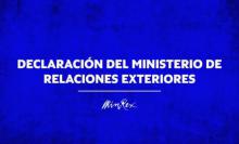 Estados Unidos continúa protegiendo a terroristas. Declaración del Ministerio de Relaciones Exteriores.