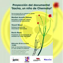 Proyectan documental “Sacha un niño de Chernobyl” en la sede de la Intersindical Valenciana Proyectan documental “Sacha un niño de Chernobyl” en la sede de la Intersindical Valenciana