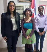 Presidenta de la Cátedra Gallega de la Universidad de La Habana es recibida en la sede del Consulado General de Cuba en Galicia.